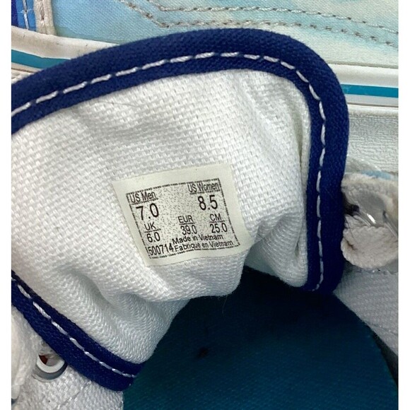 VANS x One Piece Old Skool-Women\'s 8.5/Mens 7-Devil Fruit-Blue Anime Skate Shoes main image 12